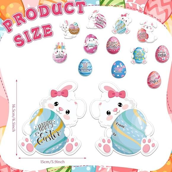 Create Easter Gifts Classroom Craft Project 36 Greeting Card w/ Candy Holders - Picture 5 of 6